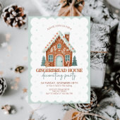 Gingerbrood House Decorting Party Kaart