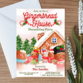 Gingerbrood House Decorting Party Kaart