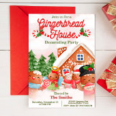 Gingerbrood House Decorting Party Kaart