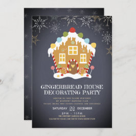 Gingerbrood House Decorting Party Kaart