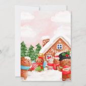 Gingerbrood House Decorting Party Kaart (Achterkant)