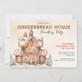 Gingerbrood House Decorting Party Kaart (Voorkant)