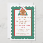Gingerbrood House Decorting Party Kaart (Voorkant)