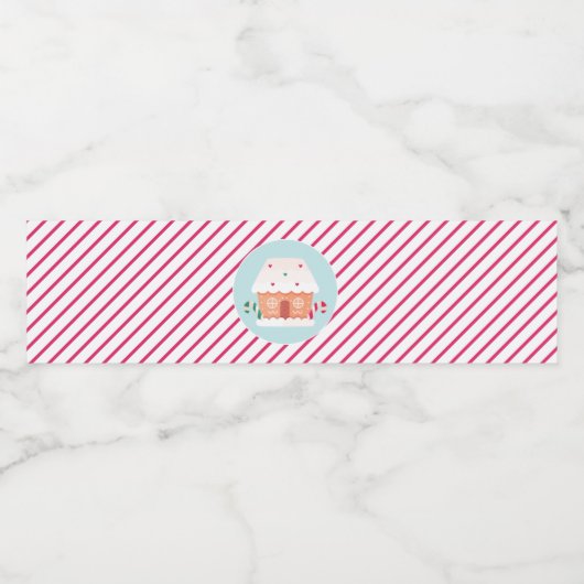 Gingerbrood House Decorting Party Waterfles Etiket (Enkel label)