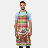 Gingerbrood House en Gingerbrood Man Pset Apron Schort (Gedragen)