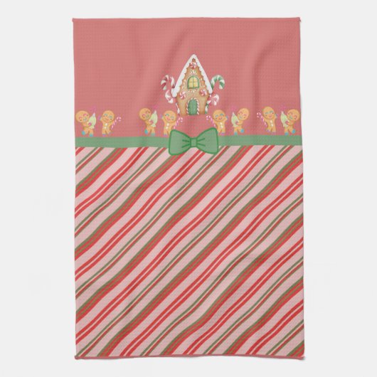 Gingerbrood House en Gingerbrood Mannen Theedoek (Verticaal)