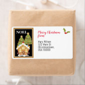 GingerBrood House en kerstbomen Etiket (Insitu)