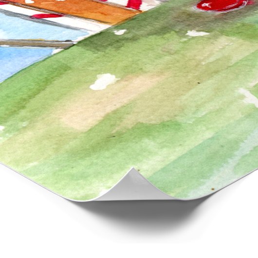 Gingerbrood House en Lollipops Poster (Hoek)