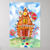 Gingerbrood House en Lollipops Poster (Voorkant)
