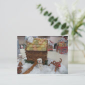 Gingerbrood House en Snowmen Briefkaart (Staand voorkant)