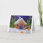 Gingerbrood House Feestdagen Kaart (Voorkant)