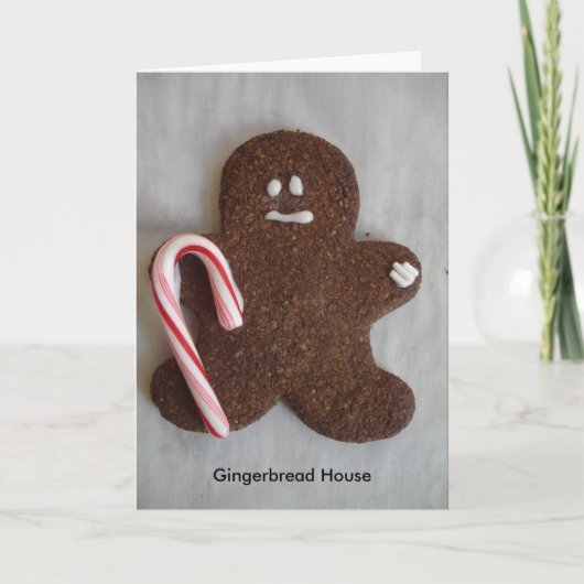Gingerbrood House Feestdagen Kaart (Voorkant)