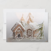 GingerBrood House Flat Kerstmis Feestdagenkaart (Voorkant)