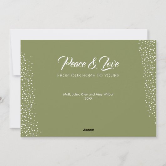 GingerBrood House Flat Kerstmis Feestdagenkaart (Achterkant)