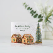 GingerBrood House Foto: New Home Kerstmis Movement Briefkaart (Staand voorkant)