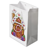 Gingerbrood House Gift Bag Medium Cadeauzakje (Achterkant Gekanteld)