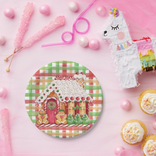 Gingerbrood House Gingerbrood Family Paper Bord (Feest)