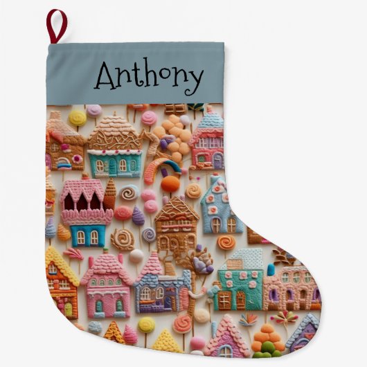 Gingerbrood House Grote Kerstsok (Voorkant)