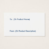 Gingerbrood House Hang Label Visitekaartjes (Achterkant)