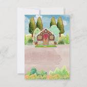 Gingerbrood House Hansel en Gretel tweins jarig Kaart (Achterkant)