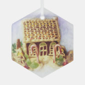 Gingerbrood House Hexagon Glass Ornament (Voorkant)