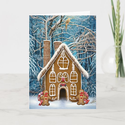 Gingerbrood House Holiday-kerstkaart Kaart (Voorkant)