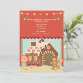 Gingerbrood House Holiday Moving Announement Feestdagenkaart (Staand voorkant)