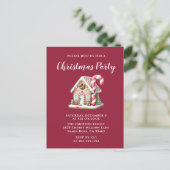 Gingerbrood House Holiday Party Invitation Briefkaart (Staand voorkant)