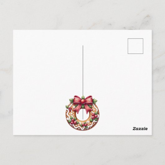 Gingerbrood House Holiday Party Invitation Briefkaart (Achterkant)