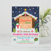 Gingerbrood House Holiday Uitnodiging (Staand voorkant)