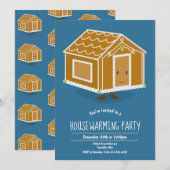Gingerbrood House Housewarming Party Uitnodiging (Voorkant / Achterkant)