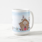 Gingerbrood House Ice Skateh Winter Scene Koffiemok (Voorkant rechts)