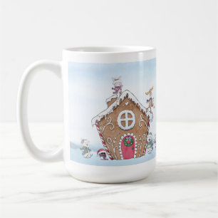 Gingerbrood House Ice Skateh Winter Scene Koffiemok