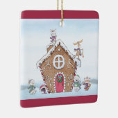 Gingerbrood House Ice Skies Custom Keramisch Ornament (Rechts)