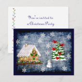 Gingerbrood House in Snow Kaart (Voorkant / Achterkant)