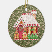 Gingerbrood House Keramisch Ornament (Links)