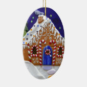 Gingerbrood House Keramisch Ornament (Rechts)