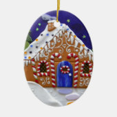 Gingerbrood House Keramisch Ornament (Voorkant)