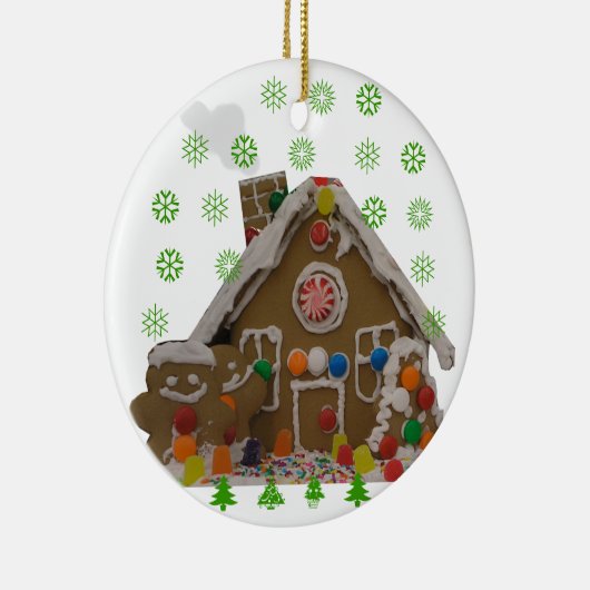 Gingerbrood House Keramisch Ornament (Rechts)