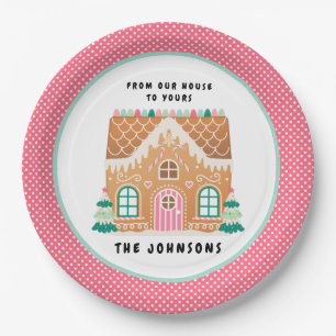 Gingerbrood House   Kerstkoekjesruil Papieren Bordje