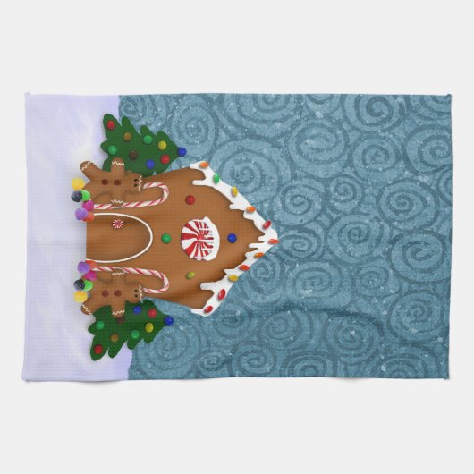 Gingerbrood House Kitchen Towel Theedoek (Horizontaal)