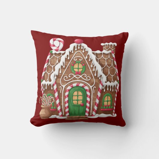 Gingerbrood House Kussen (Voorkant)