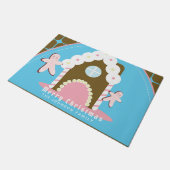 Gingerbrood House Man Familienaam Doormat Deurmat (Schuin)