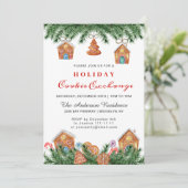 Gingerbrood House, Man Holiday Cookie Exchange Kaart (Staand voorkant)