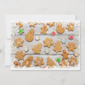 Gingerbrood House, Man Holiday Cookie Exchange Kaart (Achterkant)