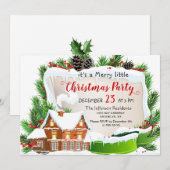 Gingerbrood House Man Merry Little Kerstparty Kaart (Voorkant / Achterkant)
