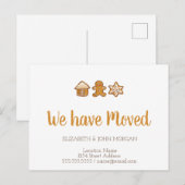,Gingerbrood House,Man,Star We zijn verhuisd Aankondigingskaart (Voorkant / Achterkant)