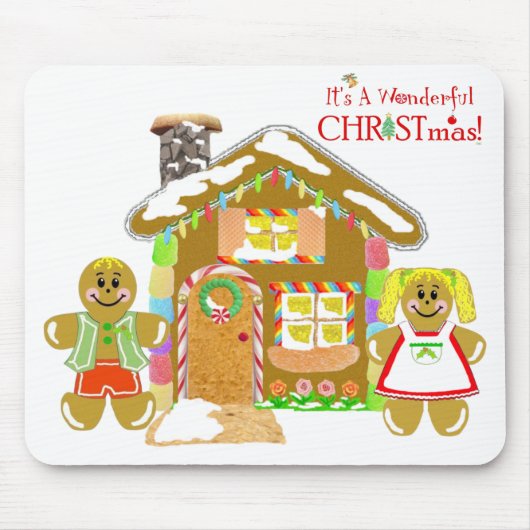 Gingerbrood House Mousepad Muismat (Voorkant)