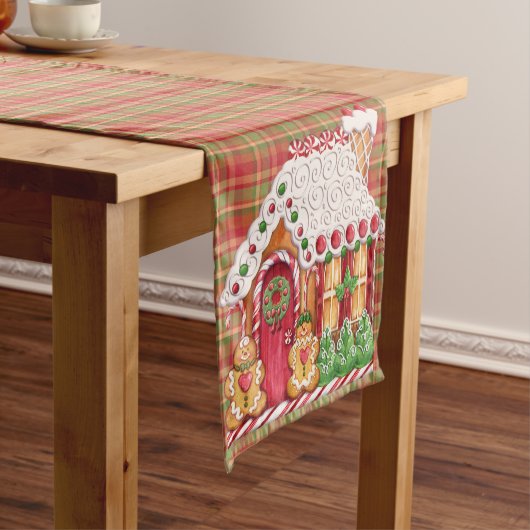Gingerbrood House op Pset - Table Runner Korte Tafelloper (Voorbeeld)