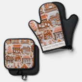 Gingerbrood House Ovenwant & Pannenlap Set (Voorkant / Achterkant)